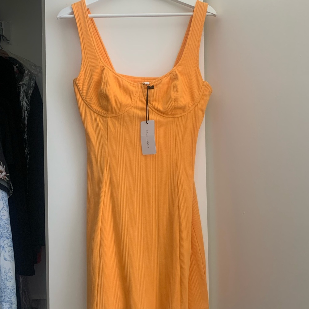 NWT Line + Dot orange dress size Small